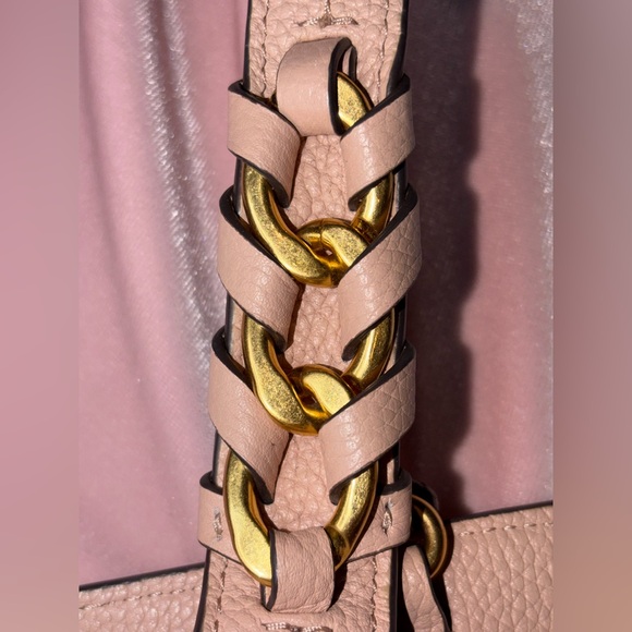 Authentic Limited Edition Tory Burch Brooke Tote “Pink Salt” 12”x 12” + Dust Bag - Picture 7 of 16